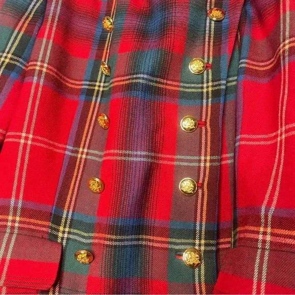 Ralph Lauren vintage 80s rare Tartan blazer size 10 - Picture 8 of 16